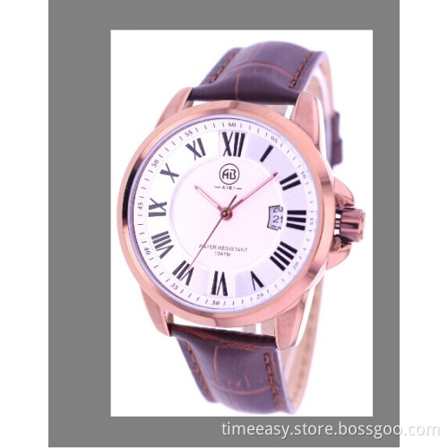 Plating Rose Gold Watch with Japan Movement